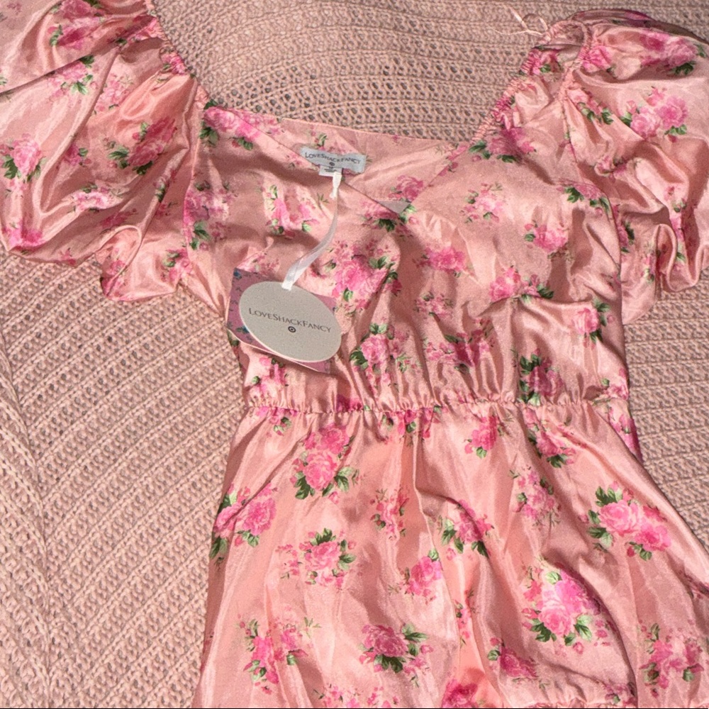 Loveshackfancy Floral Dress with Puff Sleeves NWT!
